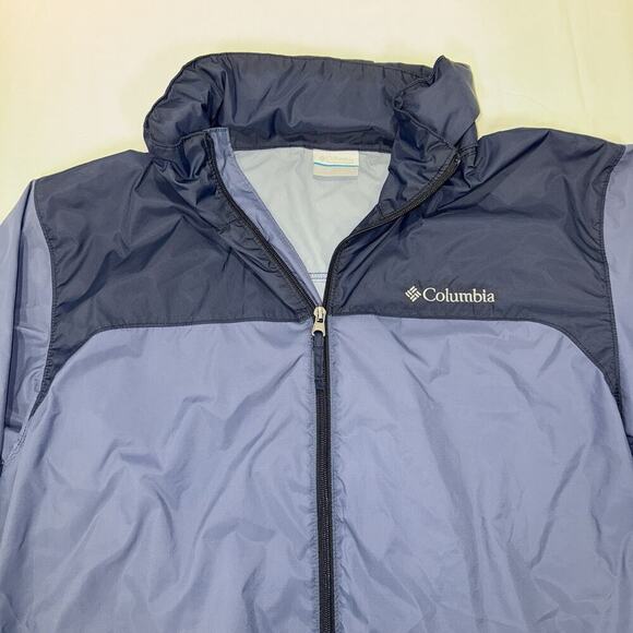 Columbia Water-Resistant Full Zip Jacket Two-Tone Blue Size:L - Picture 5 of 8